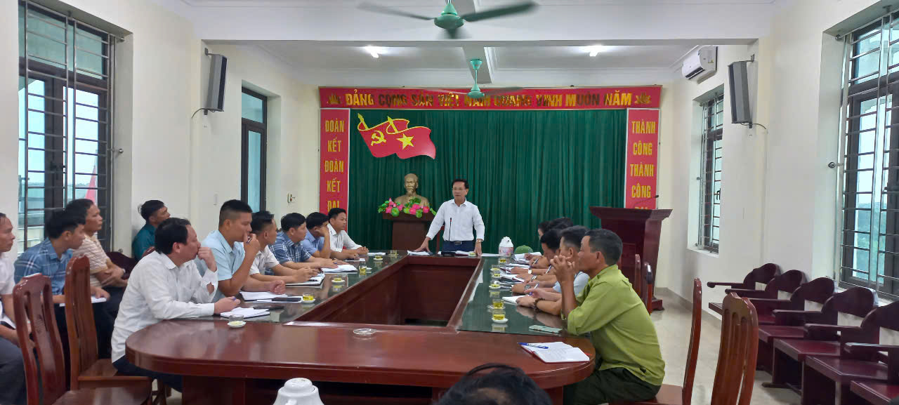Ban chỉ huy phòng thủ dân sự xã Bình Định chủ động các biện pháp ứng phó với bão số 3