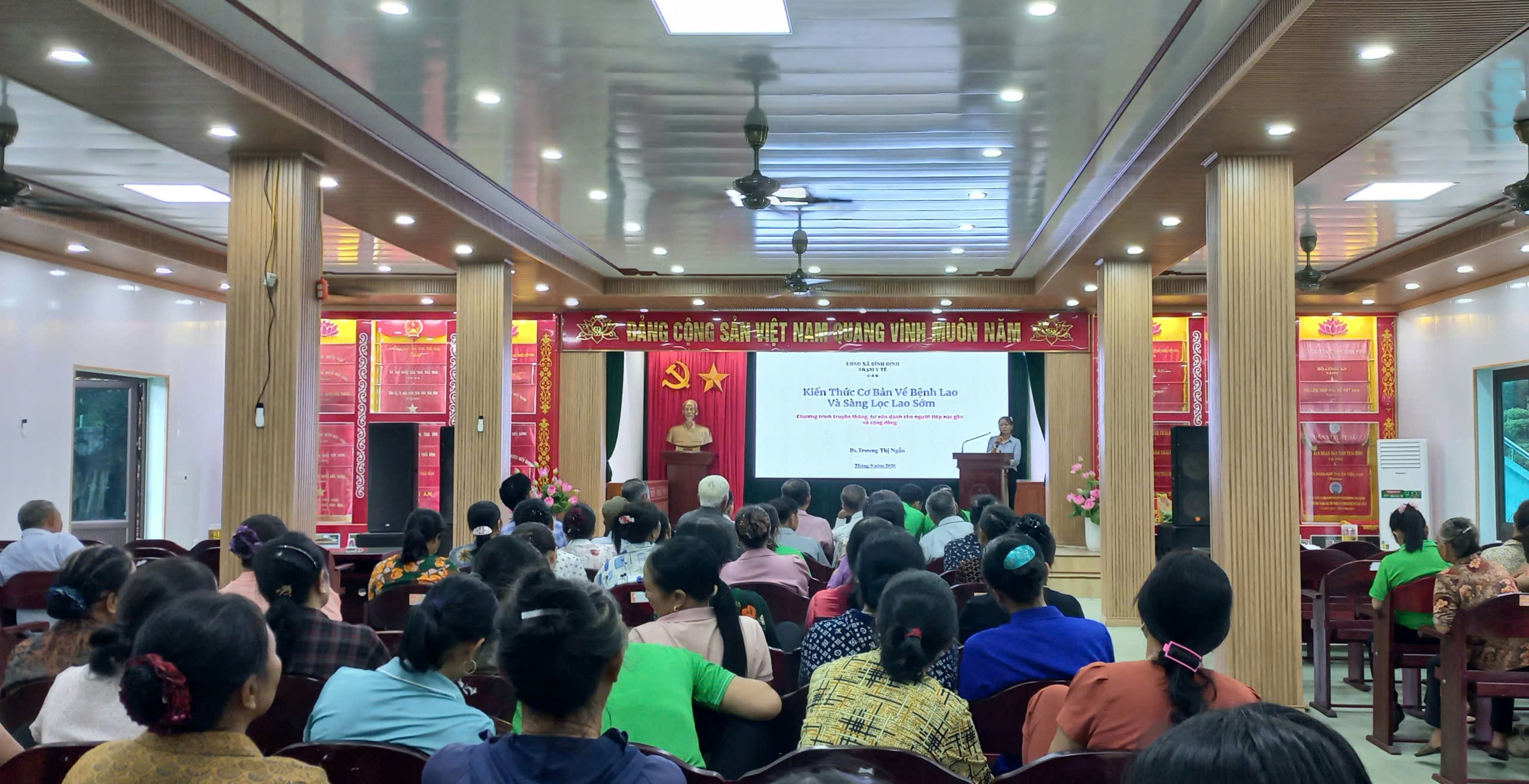 Trên 100 hội viên nông dân xã Bình Định tham gia truyền thông phòng, chống bệnh lao