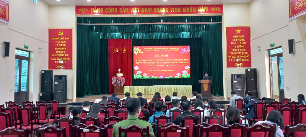 Bình Định tổ chức hội nghị triển khai kế hoạch thực hiện chương trình hành động đối với người ứng cử đại biểu HĐND xã nhiệm kỳ 2026 - 2031