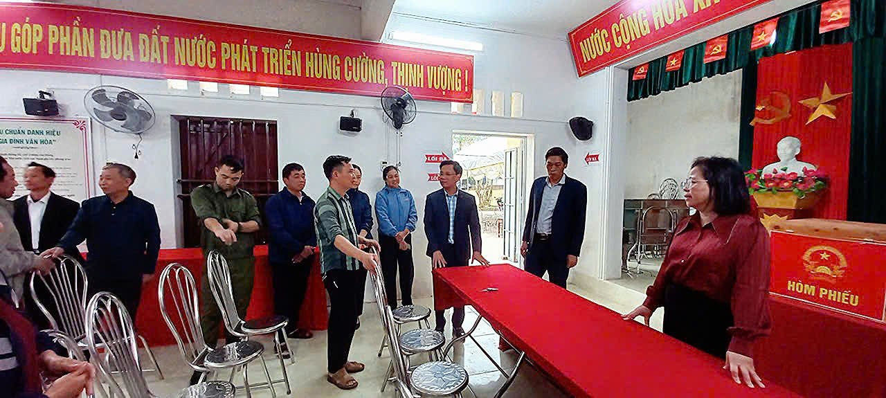 Xã Bình Định: 7 khu vực bỏ phiếu sẵn sàng cho ngày bầu cử