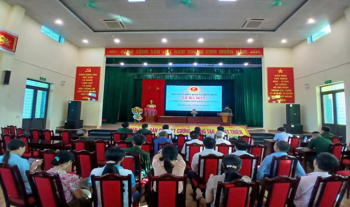 Hội Cựu chiến binh xã Bình Định tổ chức lễ ra mắt Chi hội Cựu chiến binh khối cơ quan