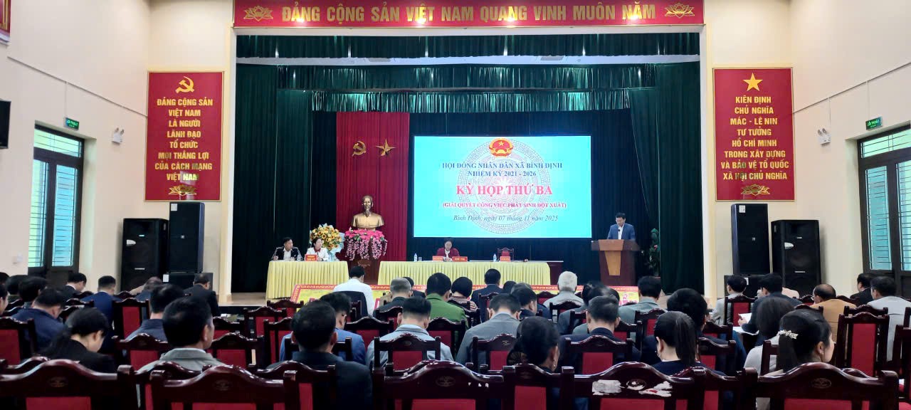 HĐND xã Bình Định tổ chức kỳ họp thứ ba xem xét, thông qua nhiều  nội dung quan trọng