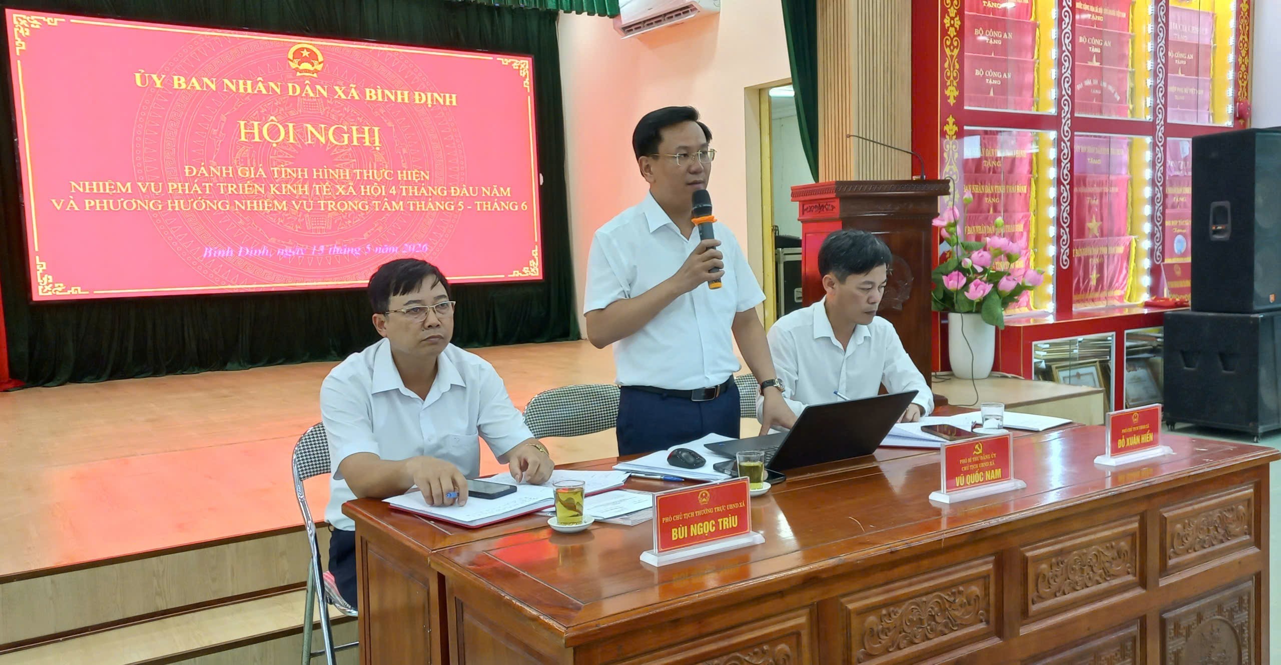 Xã Bình Định đánh giá kết quả phát triển kinh tế - xã hội 4 tháng đầu năm, triển khai nhiệm vụ trọng tâm tháng 5, tháng 6 năm 2026
