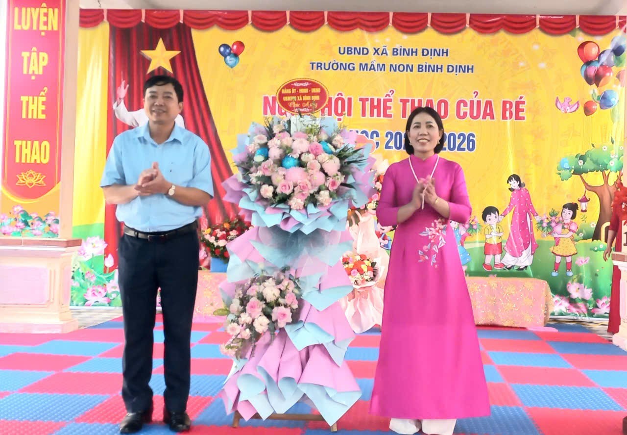 Trường Mầm non Bình Định tổ chức “Ngày hội thể thao của bé”  năm học 2025 - 2026