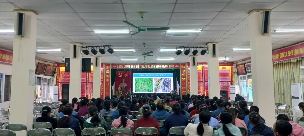 Hội phụ nữ xã Bình Định tổ chức tập huấn hỗ trợ học nghề và chuyển đổi nghề theo chương trình mục tiêu Quốc gia giảm nghèo bền vững giai đoạn 2021 – 2025