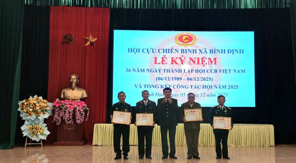 Hội Cựu chiến binh xã Bình Định kỷ niệm 36 năm ngày thành lập hội Cựu chiến binh Việt Nam và tổng kết công tác hội năm 2025