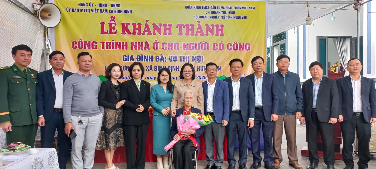 Khánh thành nhà ở cho người có công tại thôn Sơn Thọ, xã Bình Định
