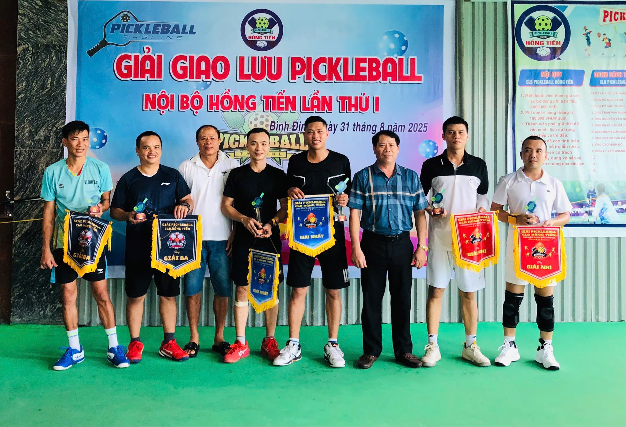 Câu lạc bộ Pickleball Hồng Tiến tổ chức giải Pickleball lần thứ nhất chào mừng kỷ niệm 80 năm Cách mạng Tháng Tám và Quốc khánh 2/9
