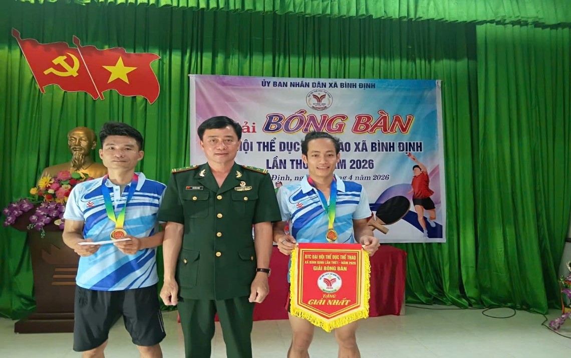 Bình Định tổ chức giải bóng bàn trong khuôn khổ Đại hội Thể dục Thể thao lần thứ I năm 2026