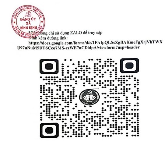 Đảng ủy xã Bình Định triển khai khảo sát thăm dò dư luận “Kết quả bước đầu vận hành mô hình chính quyền đị phương 2 cấp”