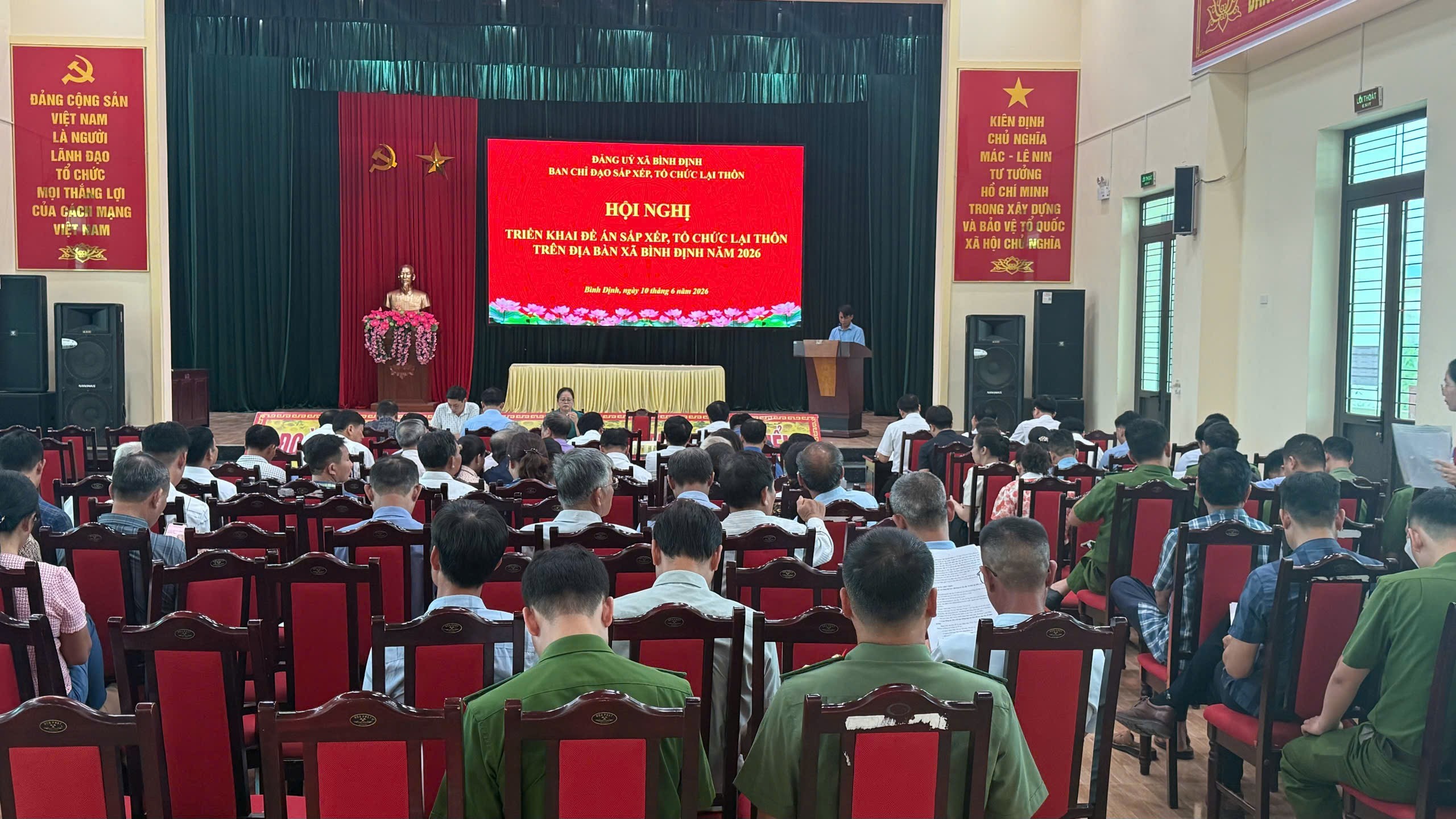 Đảng ủy xã Bình Định tổ chức hội nghị triển khai đề án sắp xếp, tổ chức lại thôn trên địa bàn